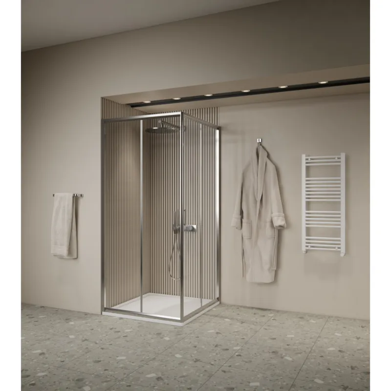 Goedkoop Dubbele douchecabine BWS Luad 120x90x190 cm Chroom