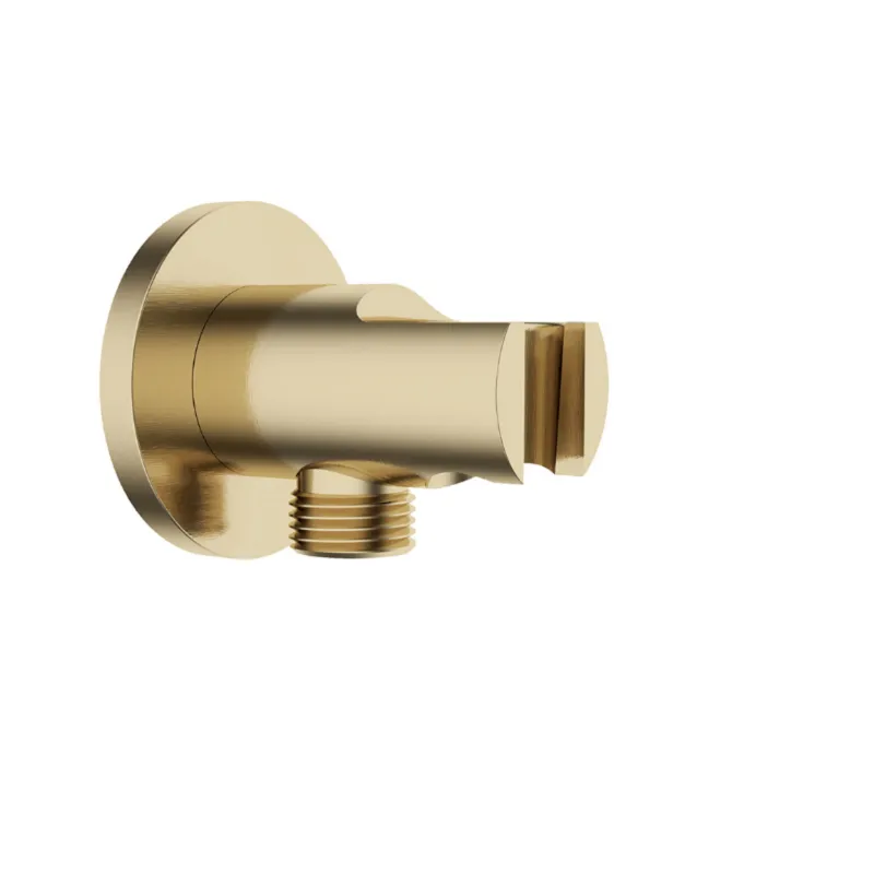 Wandaansluitbocht Wiesbaden Nala Met Handdouchehouder Rond 1/2" Geborsteld Messing Lage Prijs