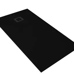 Douchebak Aquasplash Renovi 180x90x3 cm Composietsteen Mat Zwart Beperkte Voorraad