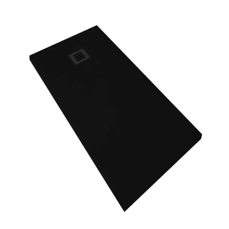 Gereduceerde Prijs Douchebak Aquasplash Renovi 160x90x3 cm Composietsteen Mat Zwart