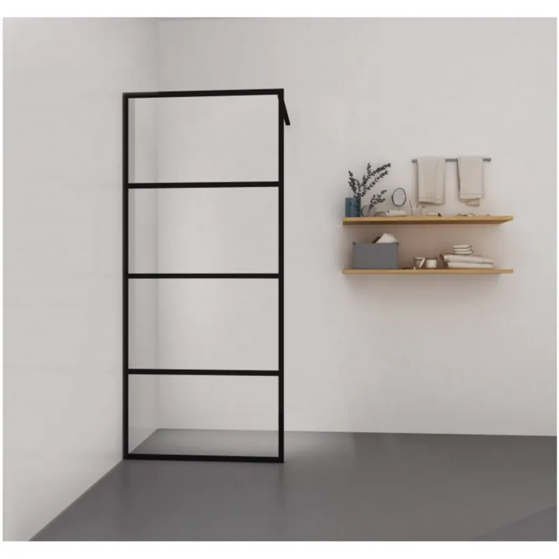 Favoriet Inloopdouche Sanimar Loft Lines Helder Veiligheidsglas 90 x 200 cm Zwart Nano Antikalk Coating 8 mm