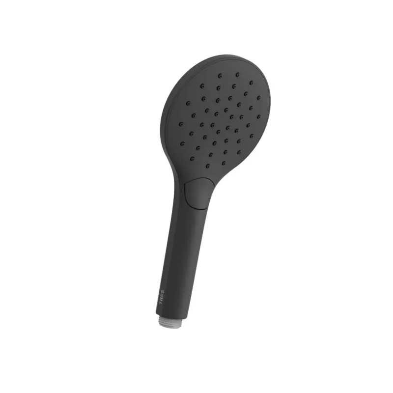 Handdouche Tres Massage Eco-Drop 3-Standen 11x5.5x24.2 cm Mat Zwart Express Levering