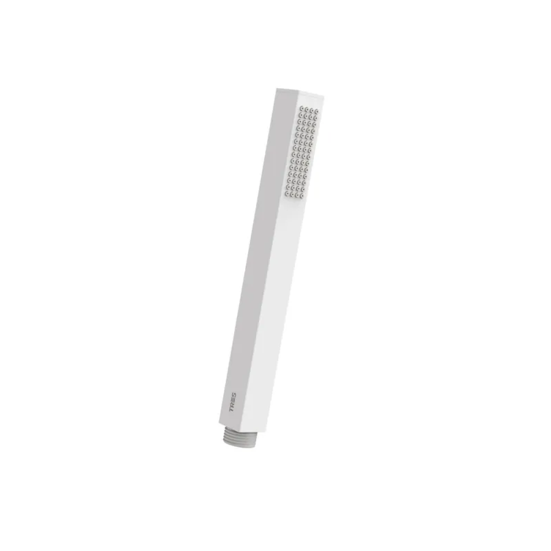 Exclusieve Aanbieding Handdouche Tres Antikalk 2.2x2.2x22.3 cm Vierkant Mat Wit