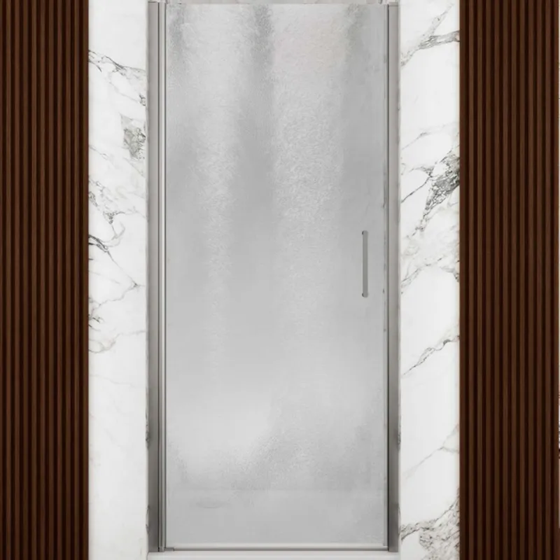 Weekendaanbieding Nisdeur Lacus Giglio Evo Fox 75 cm Met Mat Glas Chroom