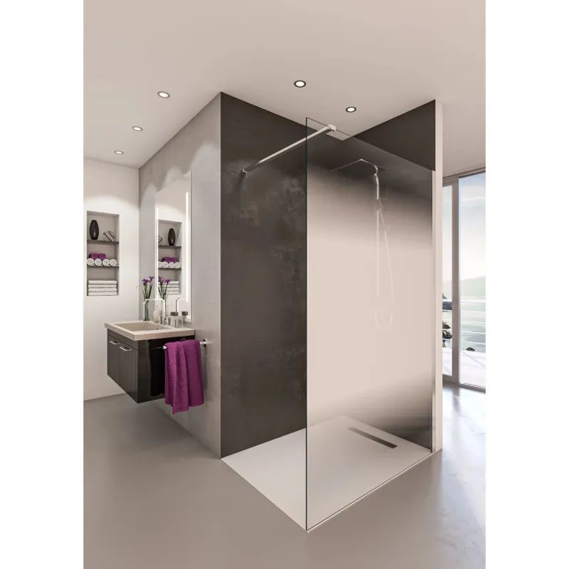 Gecertificeerd Inloopdouche BWS Free Time 90x200 cm Mist Glas Timeless Coating Chroom