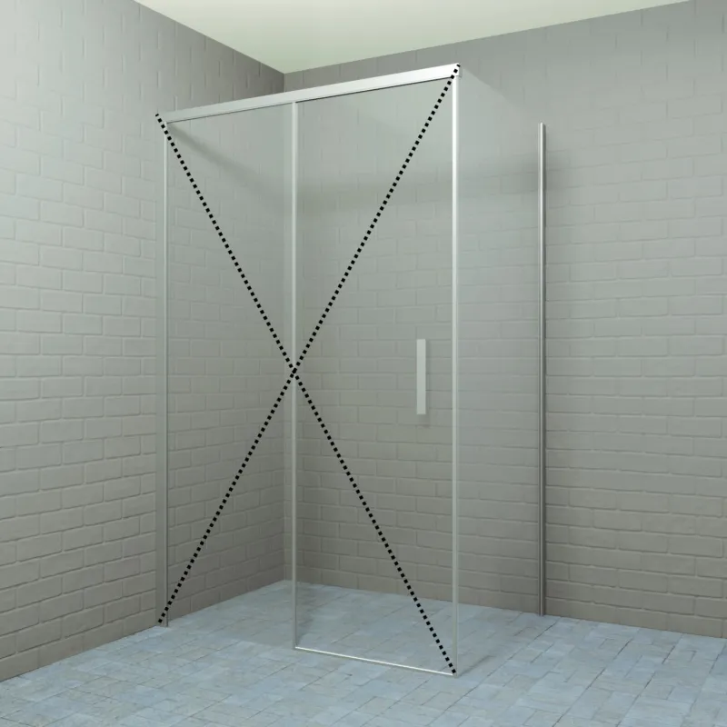 Lage Kosten Zijwand Boss & Wessing Rollo Soft Close 80x200 cm Nano Glas RVS Look