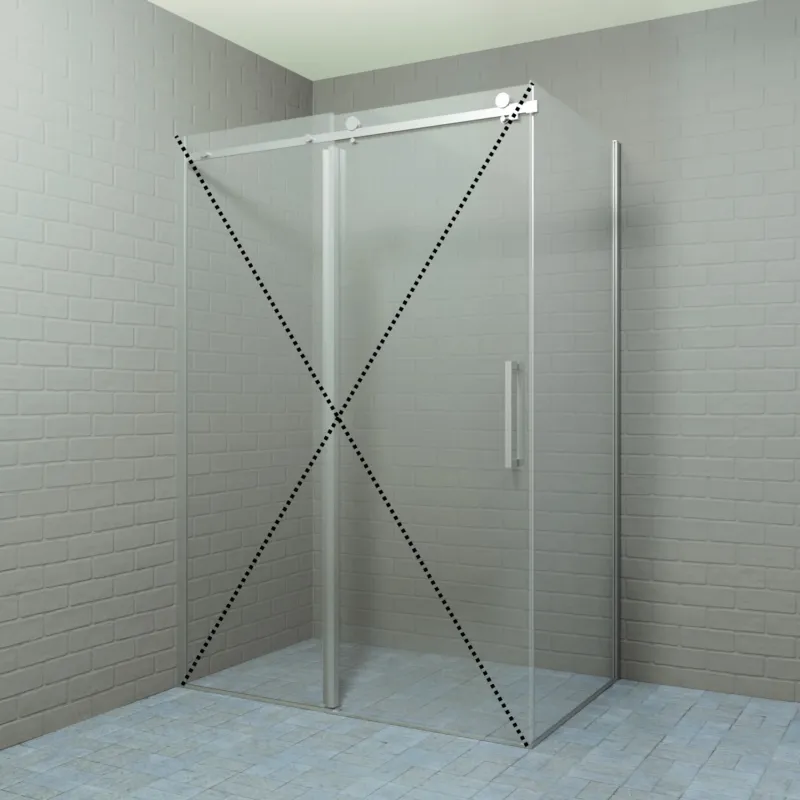 Zijwand Boss & Wessing Rollo 80x200 cm 8 mm Nano coating RVS Look Tijdelijk Beschikbaar