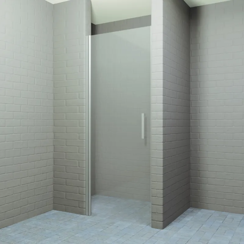 Douchedeur Boss & Wessing Ironside 70x200 cm Draaideur 8mm Veiligheidsglas RVS Look Nieuw