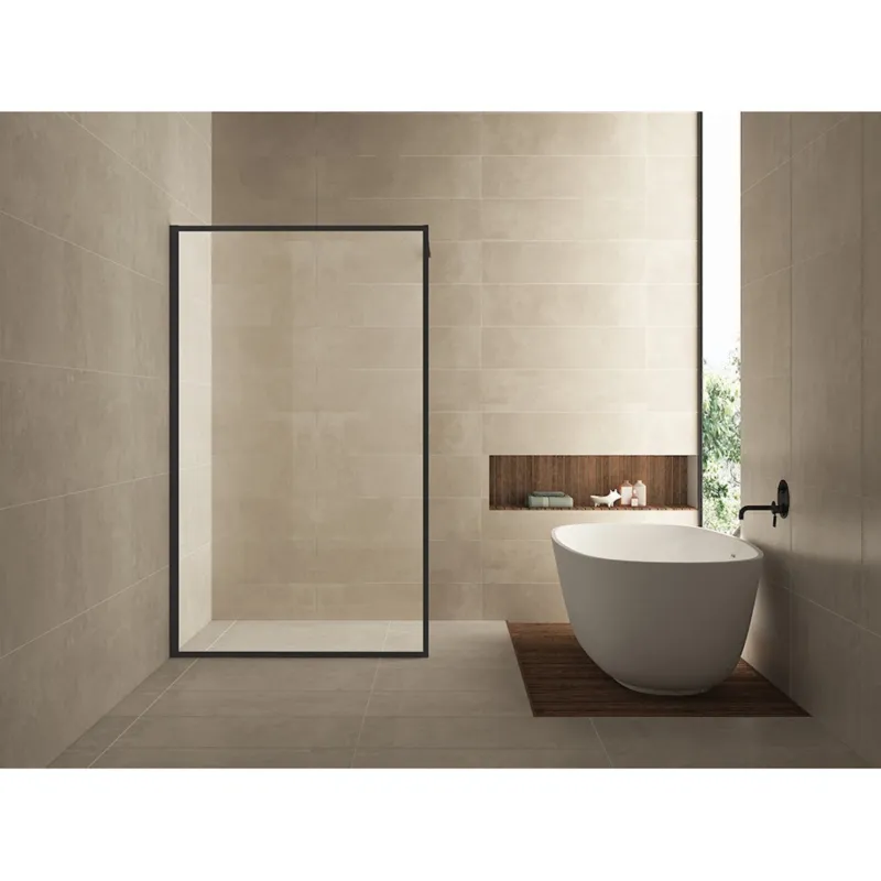 Direct Verzonden Inloopdouche Wiesbaden Square Stabilisatiestang Nano Coating 120x200 cm 10 mm Mat Zwart