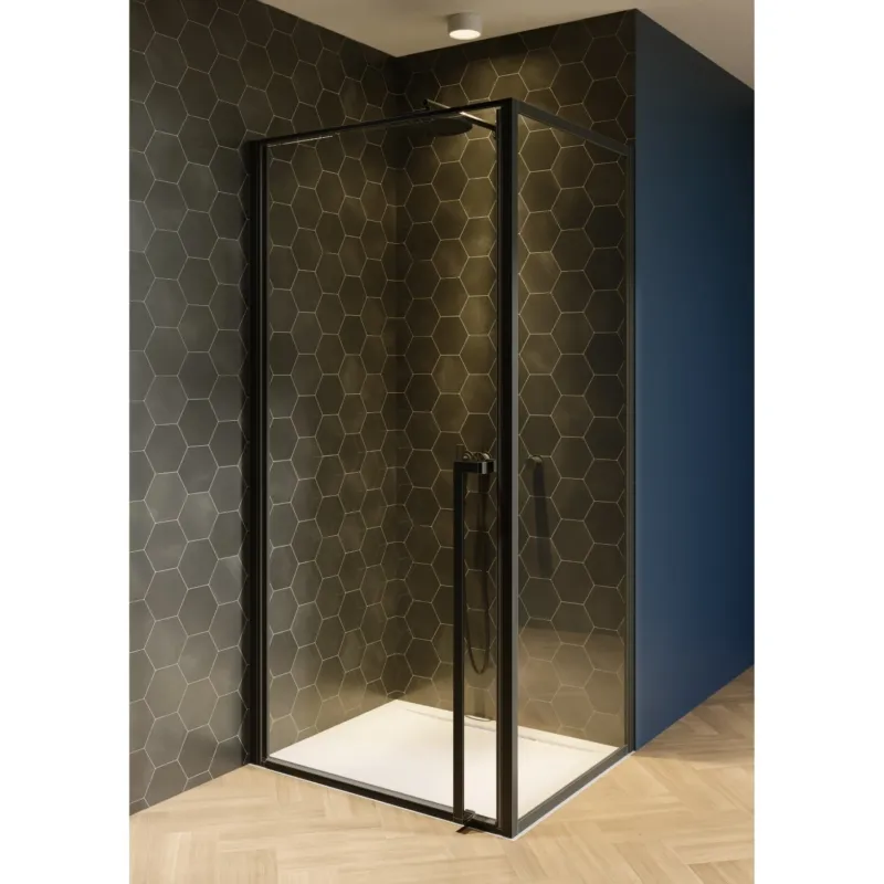 Douchecabine Riho Lucid GD201 Omkeerbaar Verstelbaar Aluminium 200x80x90 cm Mat Zwart Merkproduct
