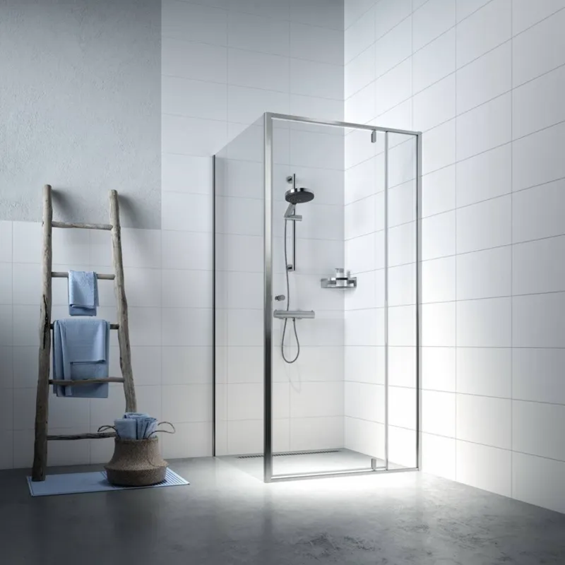 Gereduceerde Prijs Sealskin Get Wet Contour Douchecabine met Draaideur 100x100 cm 6mm Helderglas RVS