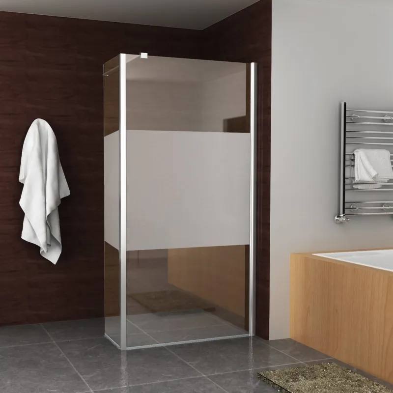 BWS Zijwand Met Hoekprofiel En Middenband 30x200 cm 10 mm NANO Coating Alleen Vandaag