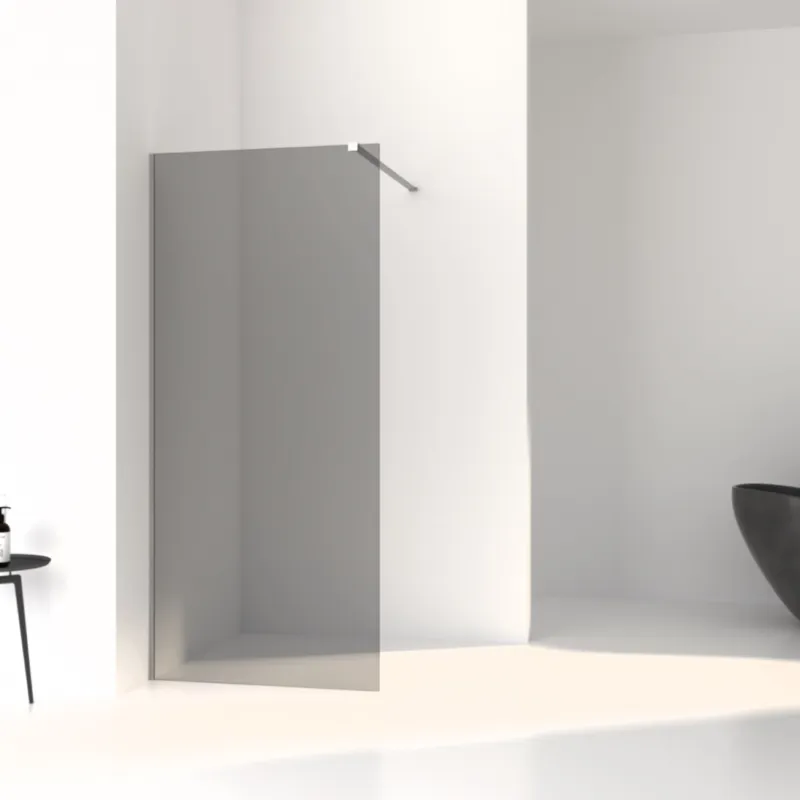 Populair Inloopdouche Aqua Splash Slim Rookglas Anti-Kalk Coating Mat Geborsteld Staal Profiel (zes varianten)