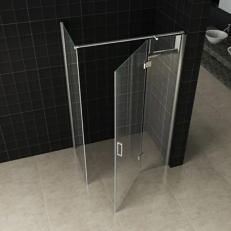 Gecertificeerd Douchecabine Wiesbaden met Draaideur en Zijwand 100 cm 8/10mm Nano Coating Chroom (vijf verschillende maten)