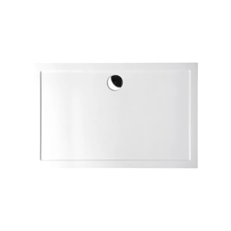 Actieprijs Douchebak Marmer Sapho Karia 110x80x4 cm Rechthoek Wit