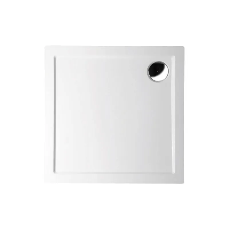 Douchebak Marmer Sapho Aura 90x90x4 cm Vierkant Wit Weekendaanbieding