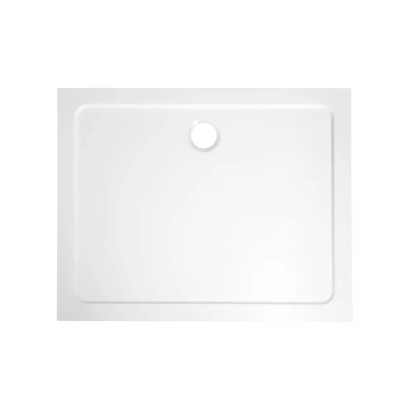 Douchebak Marmer Sapho Aqualine 100x70x3 cm Rechthoek Wit Weekendaanbieding