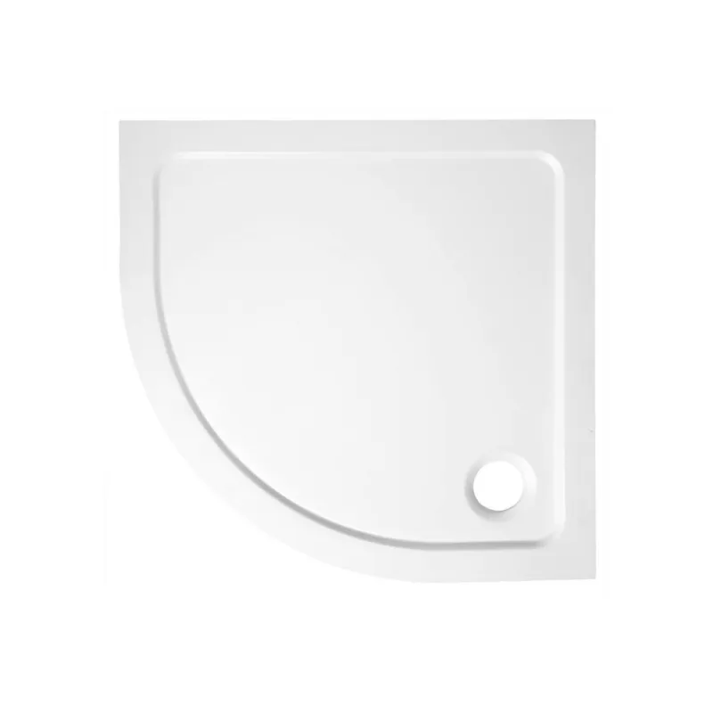 Rechtstreeks Van De Fabrikant Douchebak Marmer Sapho Aqualine 90x90x3 cm Kwartrond Wit