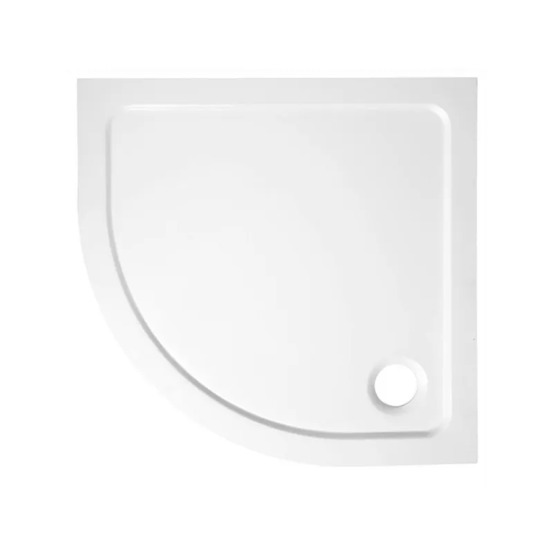 Finale Uitverkoop Douchebak Marmer Sapho Aqualine 80x80x3 cm Kwartrond Wit