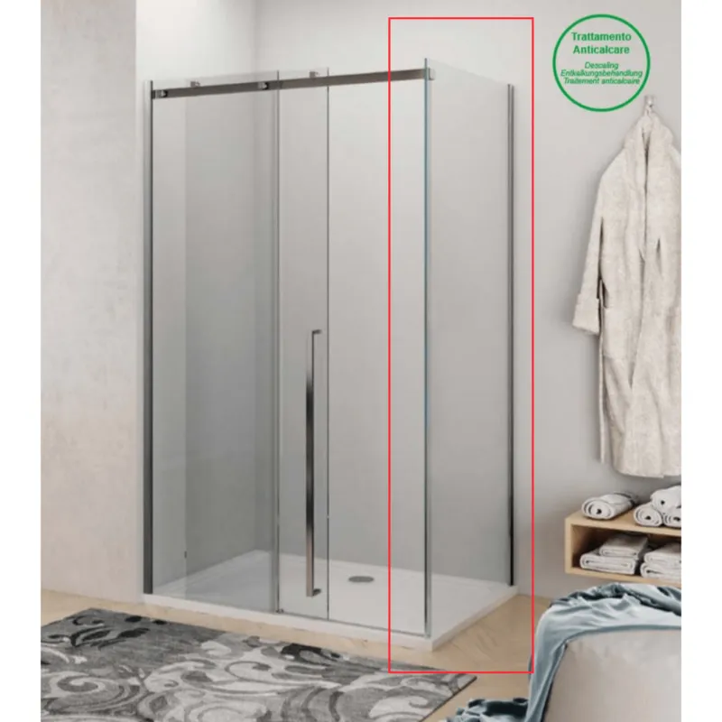 Zijwand voor Douchecabine Lacus La Maddalena 100x210 cm 8mm Helder Glas Actieprijs