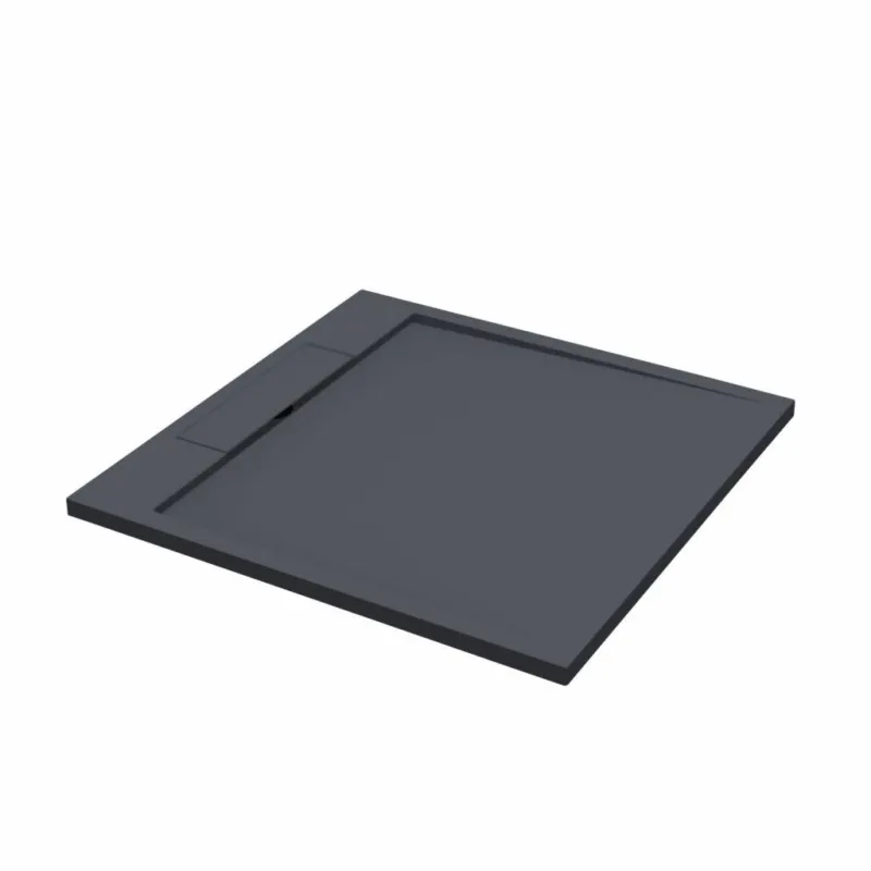 Laatste Kans Douchebak Best Design Decent 100x100x3.5cm Solid Surface Mat Zwart