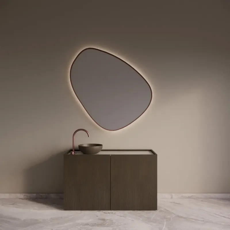 Beperkt Aanbod Gliss Design Norello badkamermeubel 120cm charcoal met wit marmer toppaneel