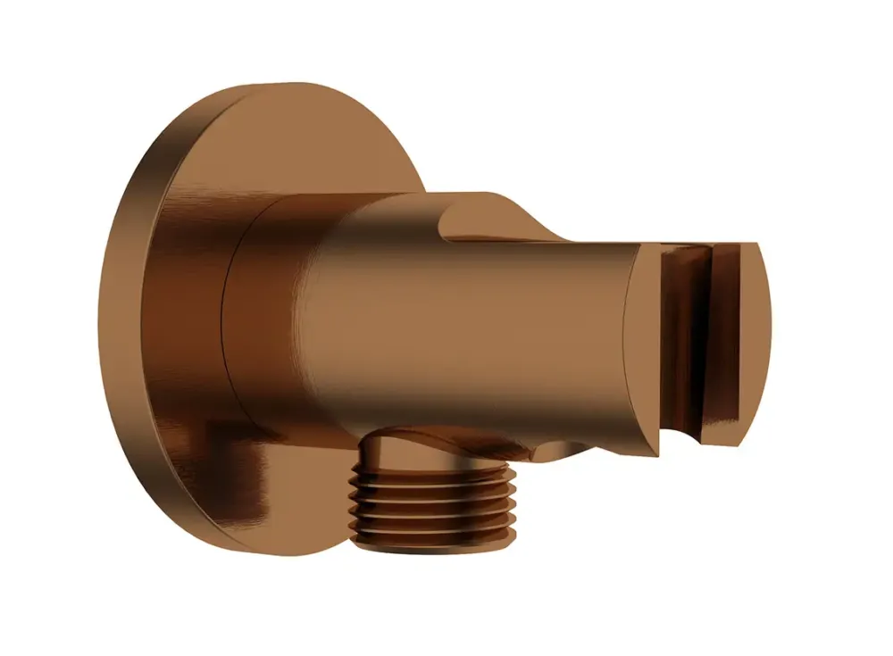 Exclusieve Aanbieding Mueller Bronzo ronde luxe muur doucheaansluiting en opsteek geborsteld brons koper PVD