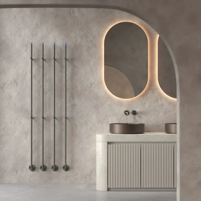 Instamat Jay elektrische handdoekradiator 175cm gunmetal 29W Betrouwbaar