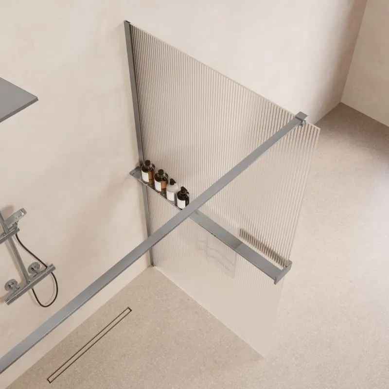 Betrouwbaar Saniclear Metric inloopdouche 120cm met handdoekhouder en ribbelglas chroom