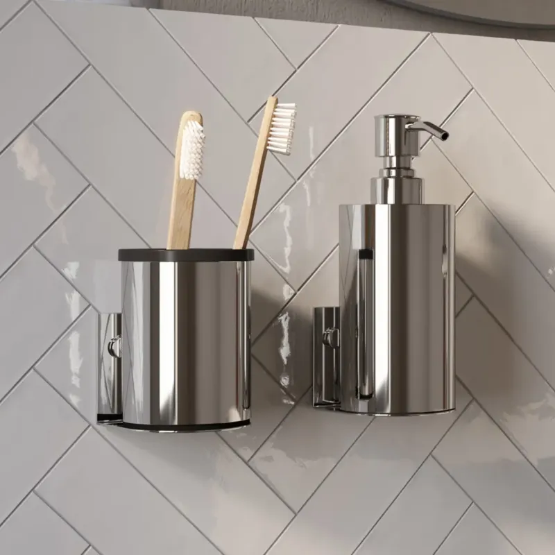 Bestel Nu Brauer Chrome Edition zeepdispenser en beker chroom