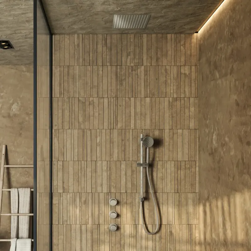 Saniclear Plus inbouw regendouche met inbouw douchekop 30x30cm en glijstang chroom Favoriet