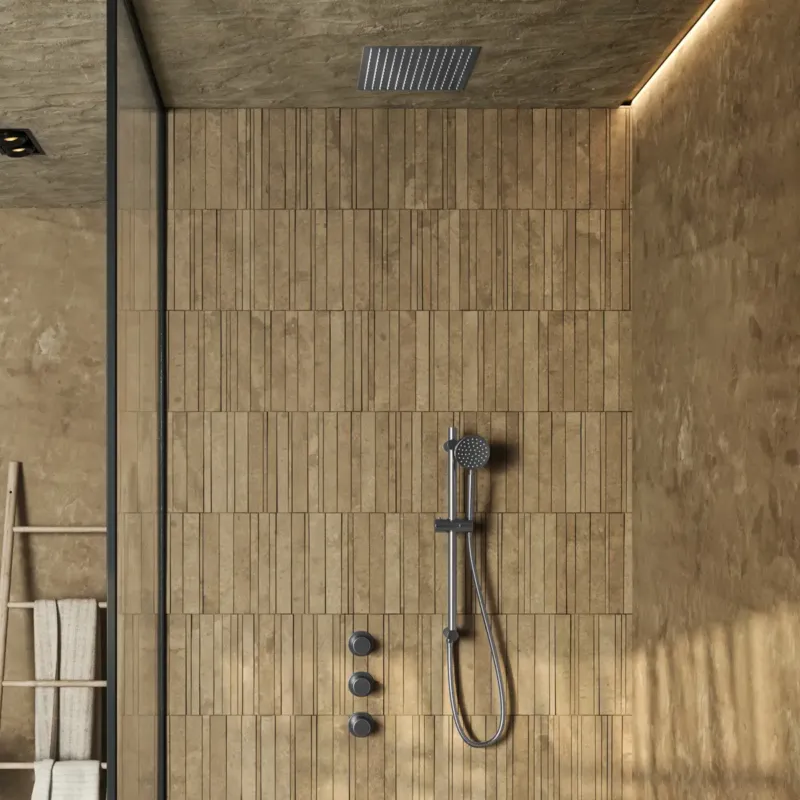Saniclear Plus inbouw regendouche met inbouw douchekop 30x30cm en glijstang RVS Populair