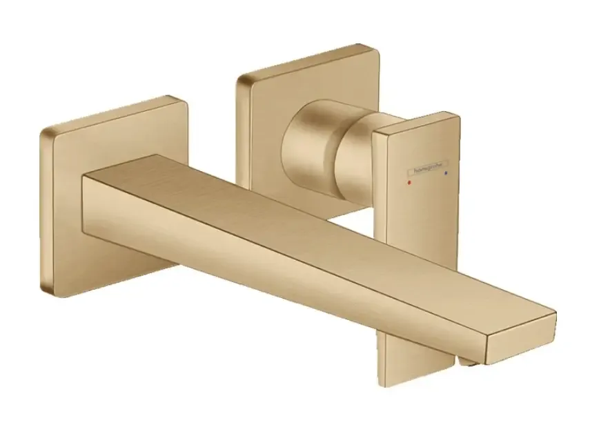 Superprijs Hansgrohe Metropol inbouw wastafelkraan waterbesparend met uitloop 22.5cm brons geborsteld