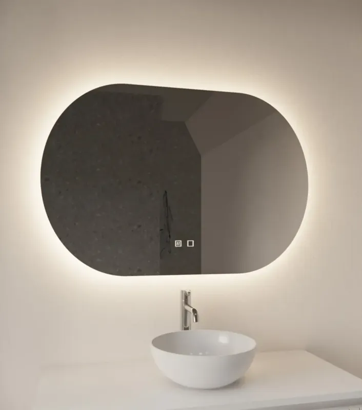 Gliss Design Orion spiegel horizontaal met LED-verlichting en verwarming 150x70cm Bestseller