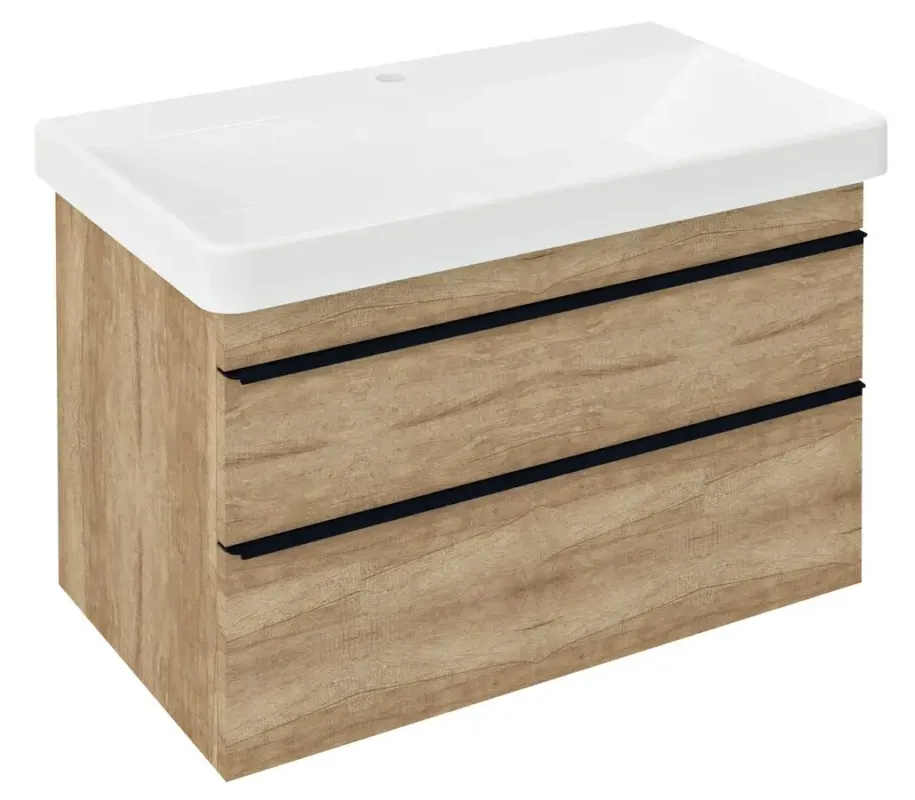 Sapho Sitia wastafelonderkast 76x50x44cm eiken Snelle Levering