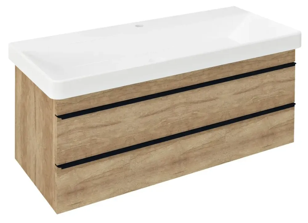 Uitverkoop Sapho Sitia wastafelonderkast 101x50x44cm eiken