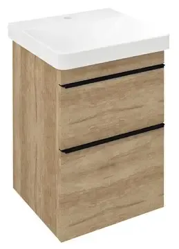 Beperkt Aanbod Sapho Sitia wastafelmeubel 50x75x45cm eiken