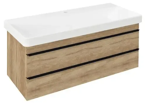 Sapho Sitia wastafelmeubel 105x55x45cm eiken Direct Beschikbaar