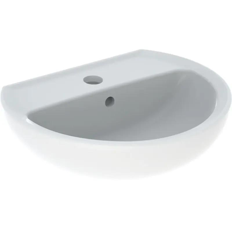 Geberit Bastia ronde fontein met kraangat 50x41cm wit glans Direct Verzonden