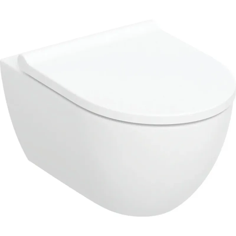 Superprijs Geberit Acanto wandcloset diepspoel Turboflush Rimfree met softclose zitting en Quick-Release wit