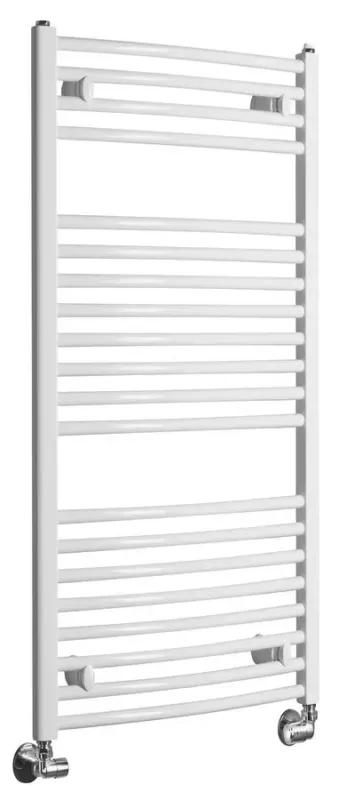 Favoriet Aqualine Orbit gebogen design radiator 45x96 wit 447Watt