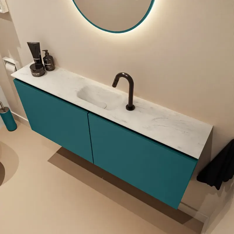Veilige Betaling Mondiaz Ture DLux toiletmeubel 120cm smag met wastafel opalo midden met kraangat