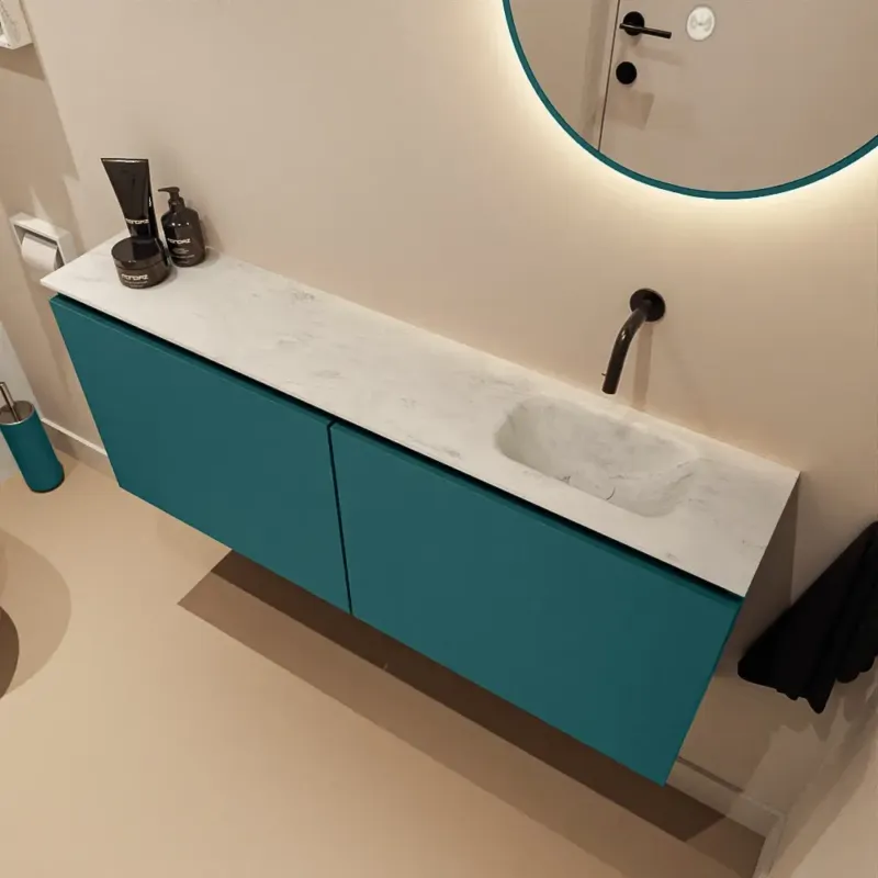 Alleen Vandaag Mondiaz Ture DLux toiletmeubel 120cm smag met wastafel opalo rechts zonder kraangat