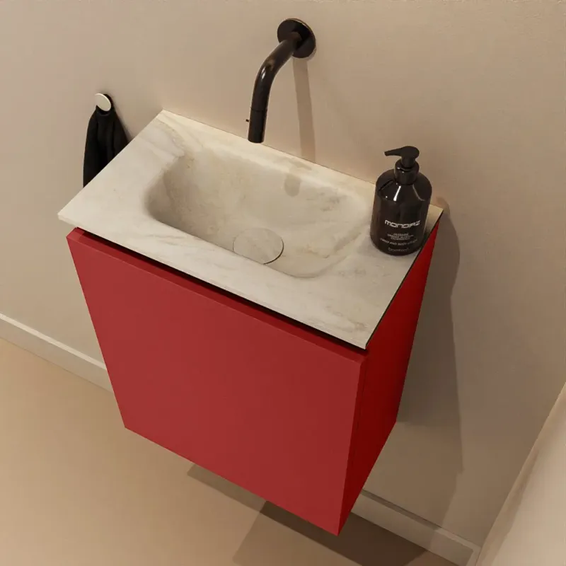 Nu Kopen Mondiaz Ture DLux toiletmeubel 40cm fire met wastafel ostra midden zonder kraangat