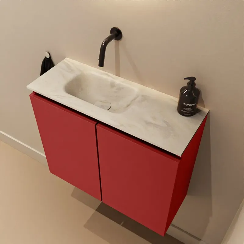 Alleen Vandaag Mondiaz Ture DLux toiletmeubel 60cm fire met wastafel ostra links zonder kraangat