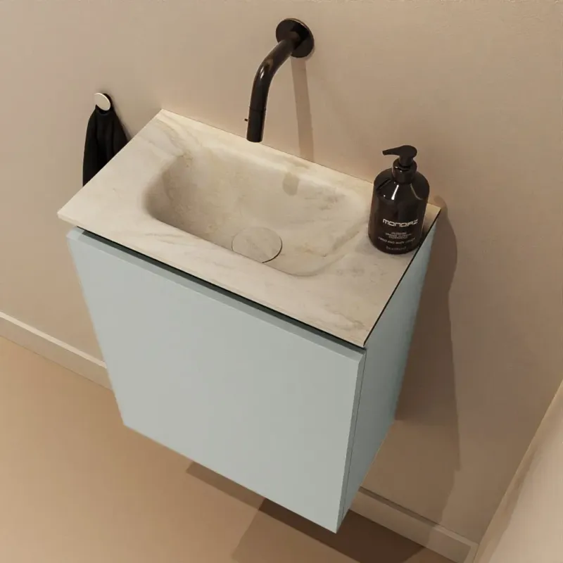 Beste Prijs Mondiaz Ture DLux toiletmeubel 40cm greey met wastafel ostra midden zonder kraangat