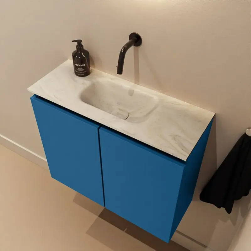 Speciale Aanbieding Mondiaz Ture DLux toiletmeubel 60cm jeans met wastafel ostra midden zonder kraangat