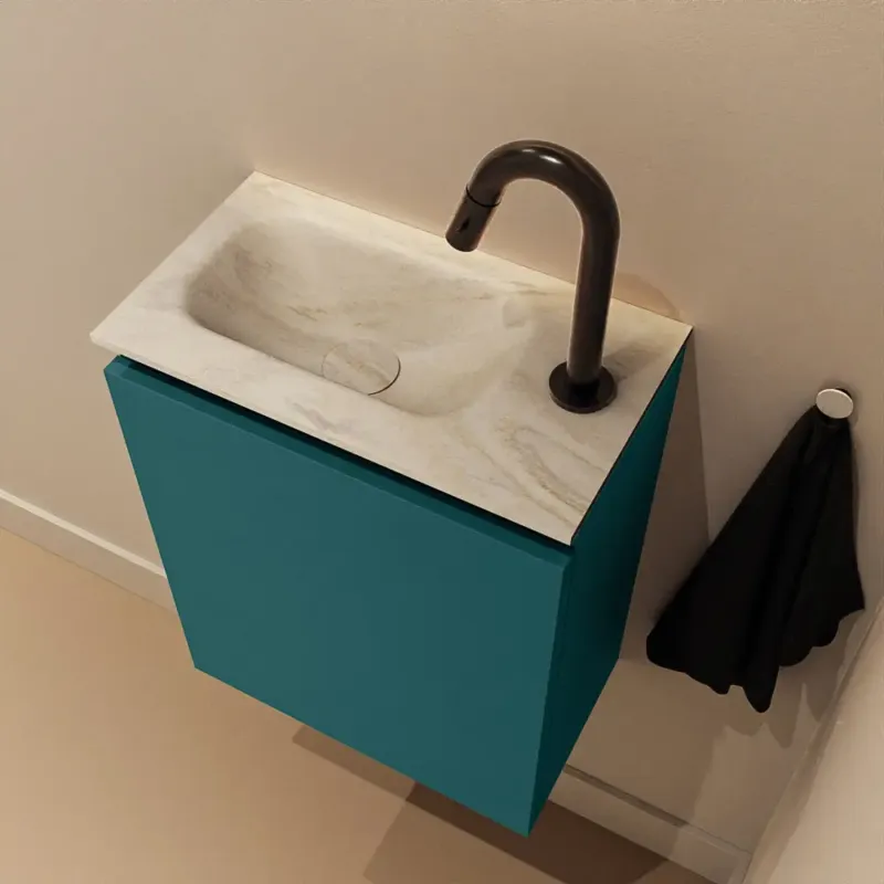 Beperkt Aanbod Mondiaz Ture DLux toiletmeubel 40cm smag met wastafel ostra links met kraangat