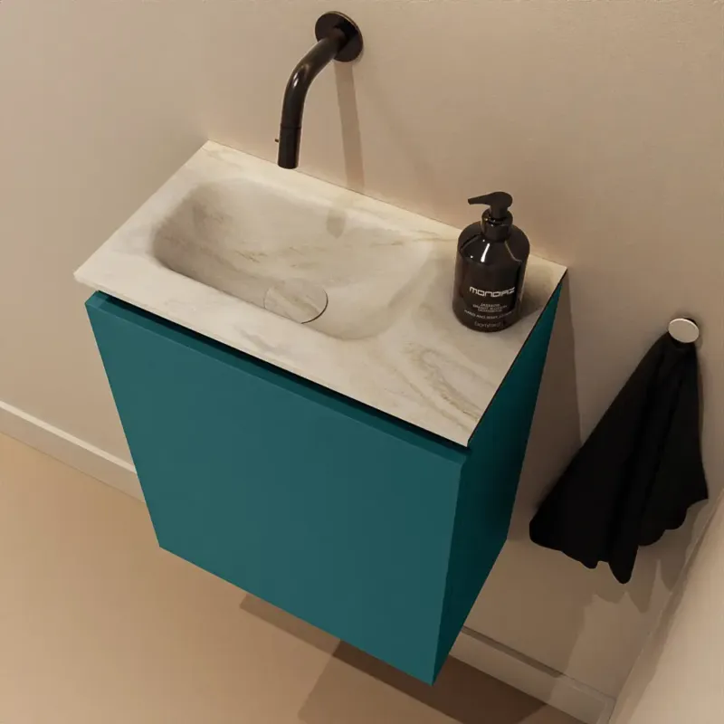 Beperkt Aanbod Mondiaz Ture DLux toiletmeubel 40cm smag met wastafel ostra links zonder kraangat