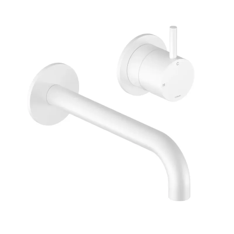 Weekendaanbieding Hotbath Cobber 2-gats inbouw wastafelkraan 18 cm wit mat